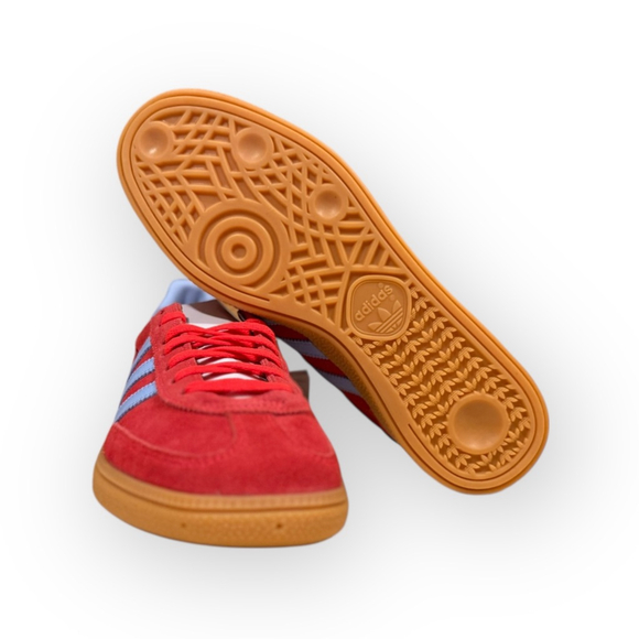 Adidas Handball Spezial W JR3607 Womens 10 Red Suede Light Blue Gum Sneakers - Picture 8 of 9